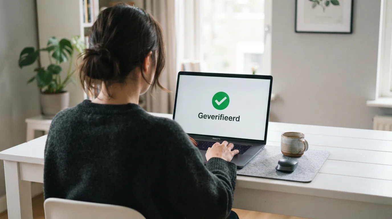 Het inschrijvingsscherm van het CRUKS-register op een laptop