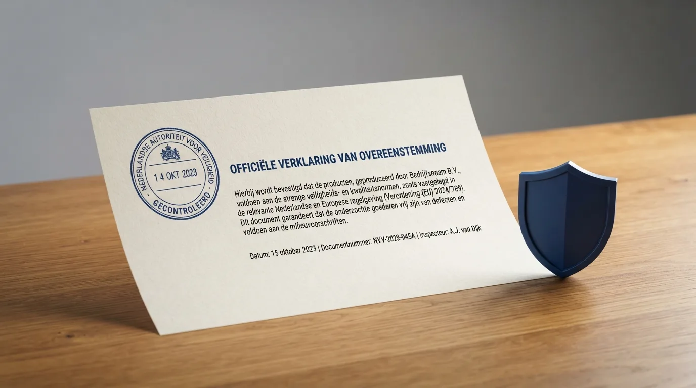 Het logo van de Kansspelautoriteit naast een vergunningsdocument van een online casino