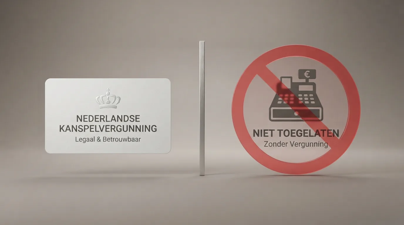 Een Nederlandse vergunning en een doorgestreepte registermelding naast elkaar