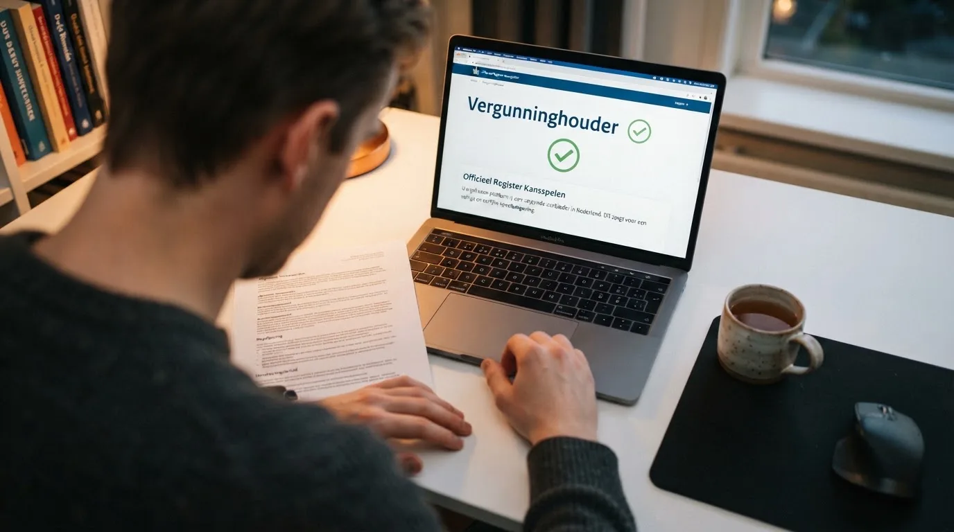 Het wetsartikel Wet Koa in beeld, met een Ksa-logo en de tekst “vergunninghouder” zichtbaar op een scherm.